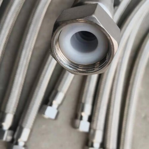 304  316 Tubo flessibile intrecciato in acciaio inossidabile con rivestimento in PTFE - Acciaio in...